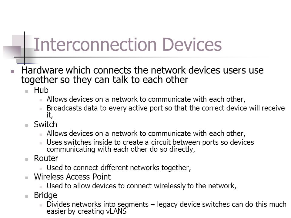 Interconnection Devices