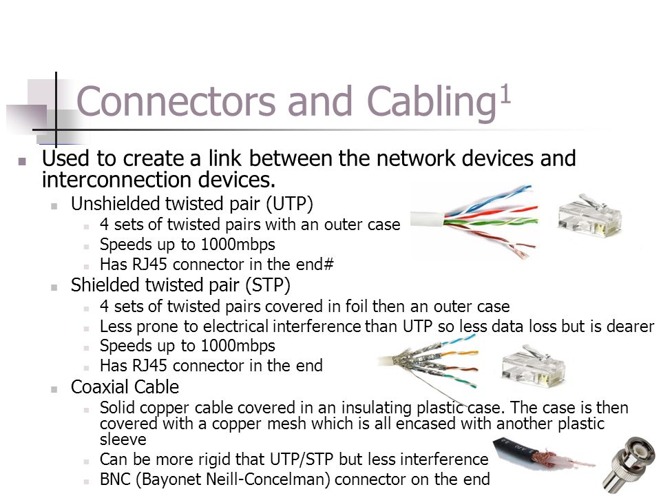 Connectors and Cabling1