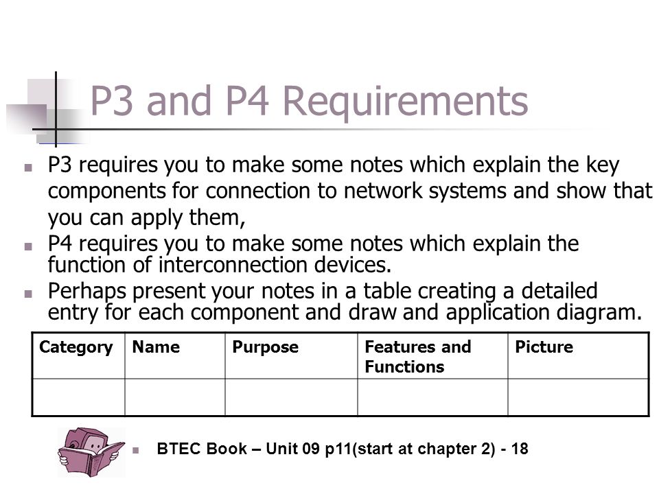 P3 and P4 Requirements