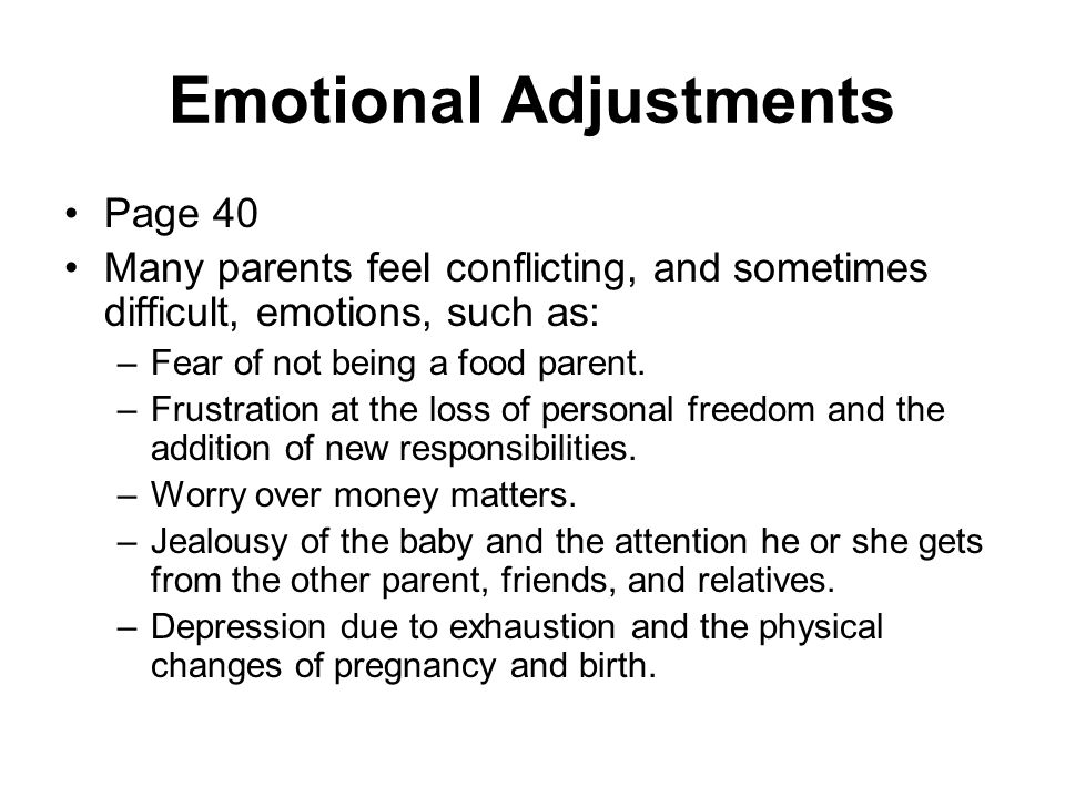 Emotional Adjustments
