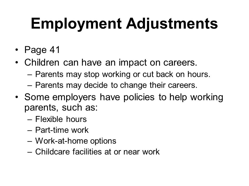 Employment Adjustments