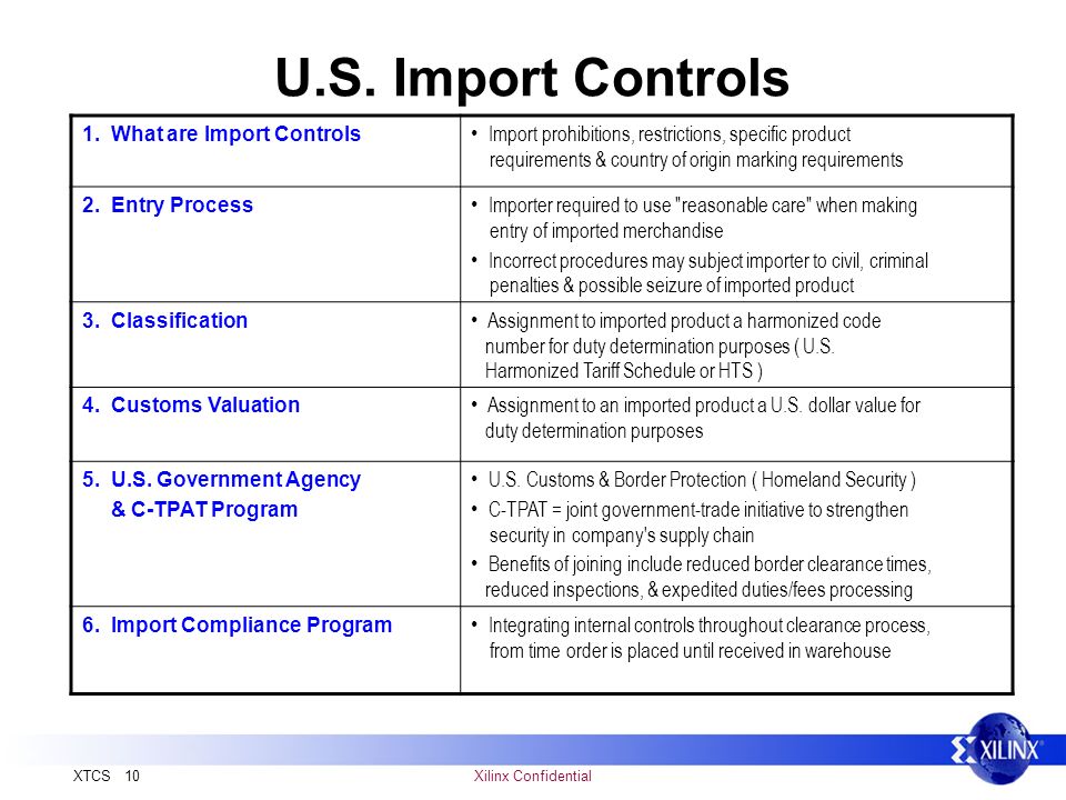 Import control