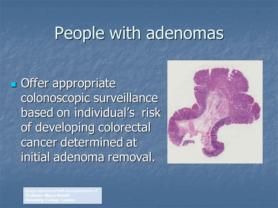 People with adenomas
