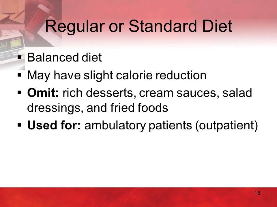 Regular or Standard Diet