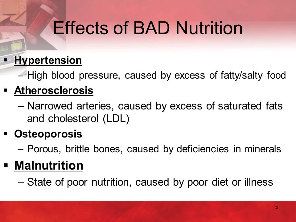 Effects of BAD Nutrition