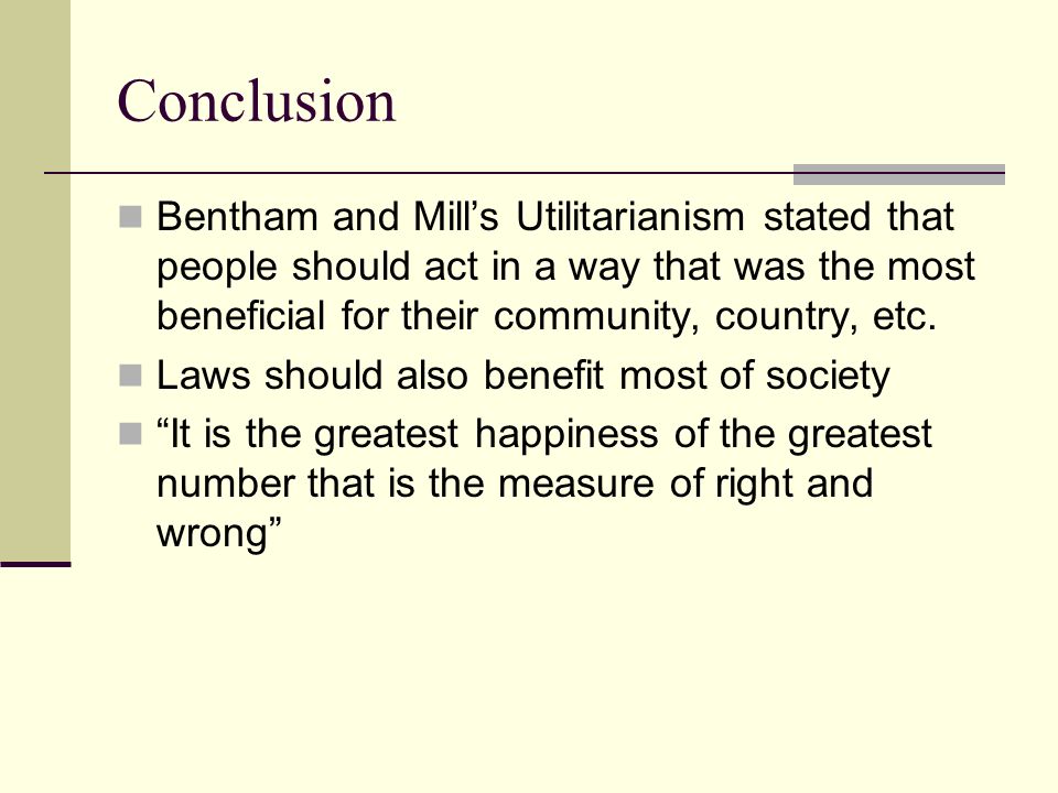 utilitarianism conclusion