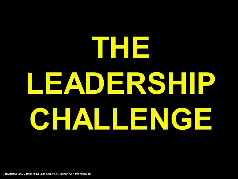 THE LEADERSHIP CHALLENGE