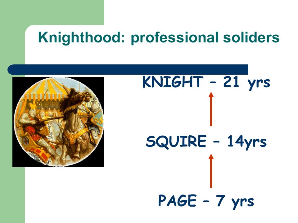 Knighthood: professional soliders