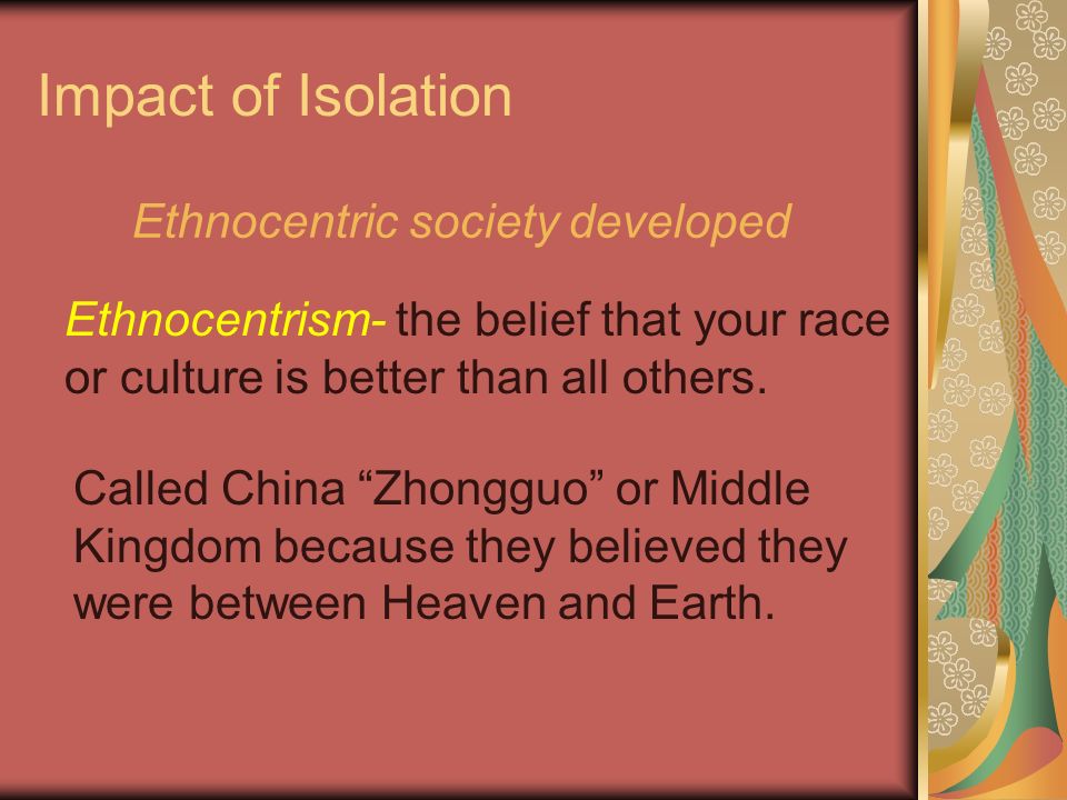 Ethnocentric society developed