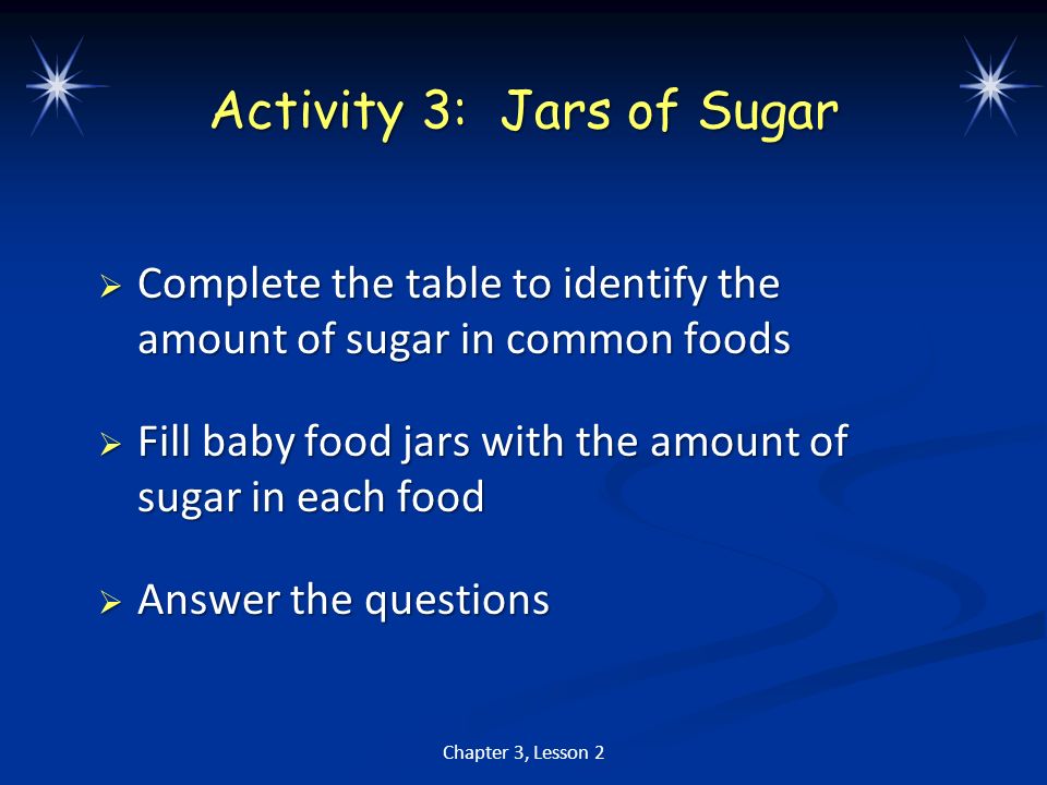 Activity 3: Jars of Sugar