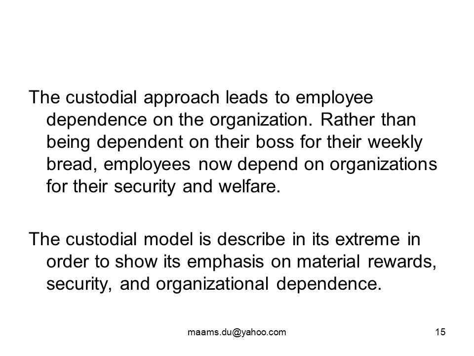 what is custodial model