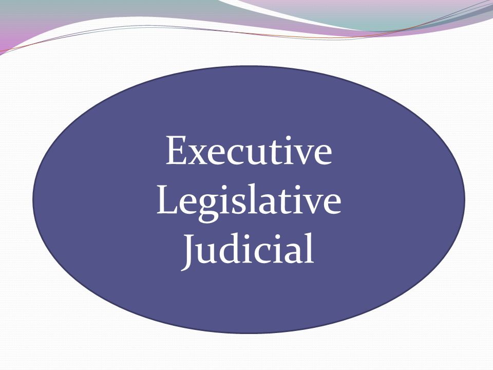 Executive Legislative Judicial