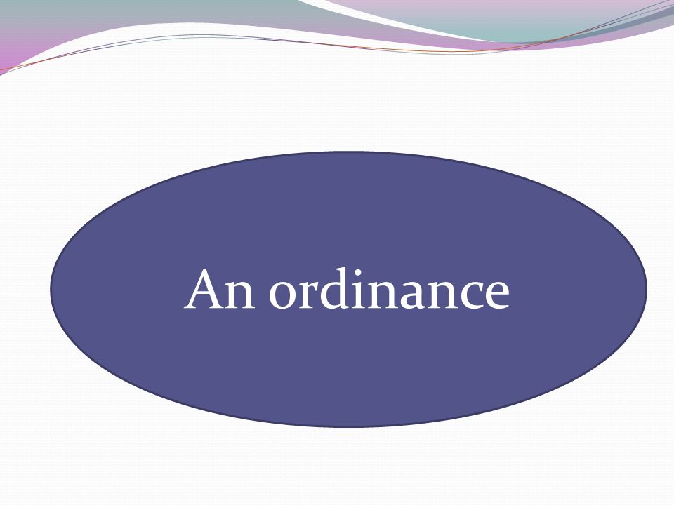 An ordinance