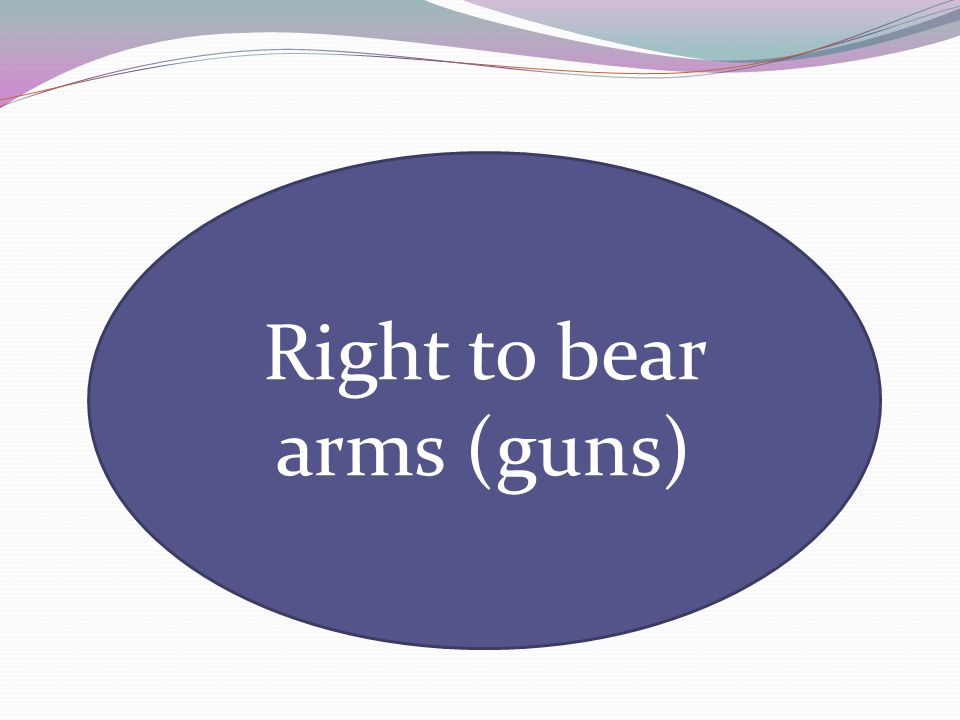 Right to bear arms (guns)