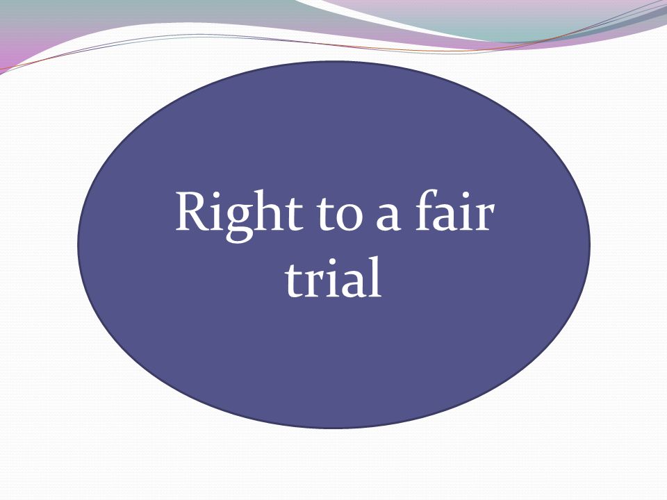 Right to a fair trial