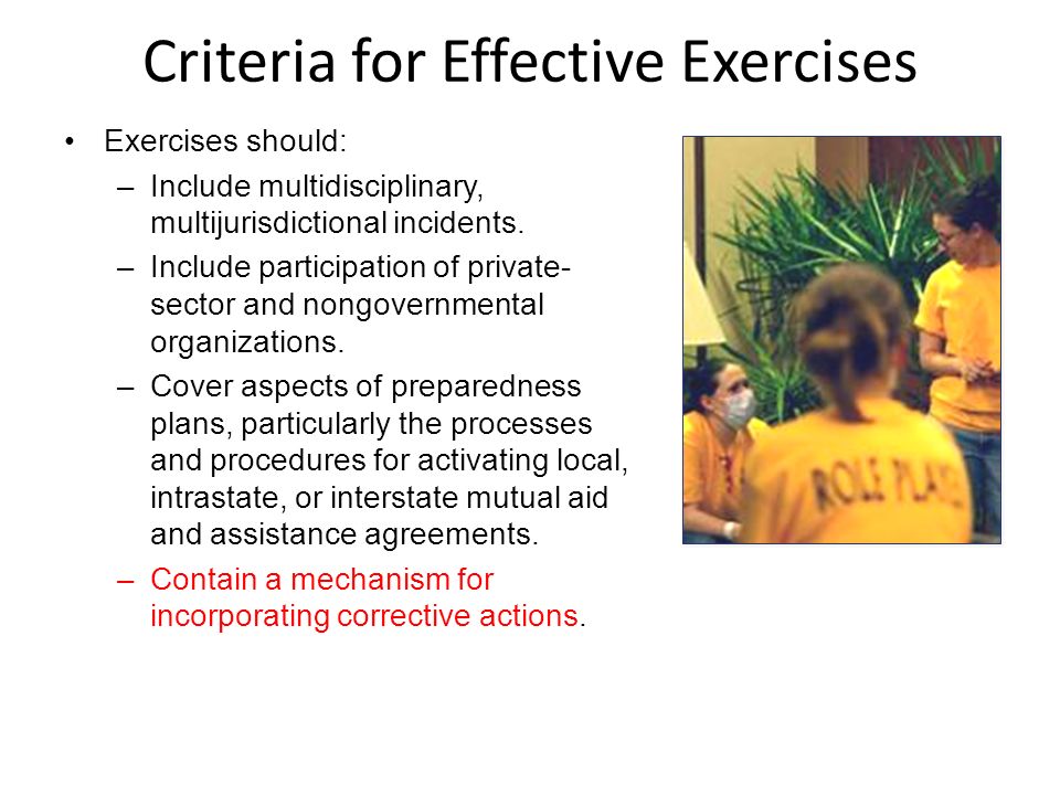 Criteria for Effective Exercises