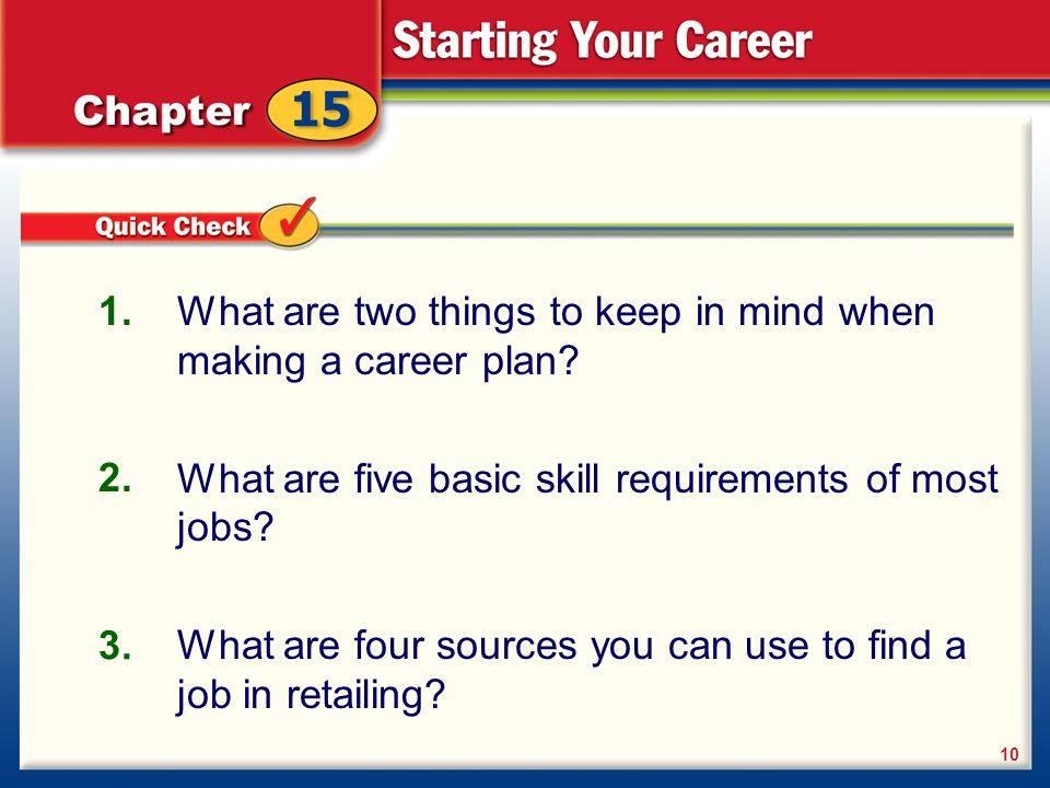 What are two things to keep in mind when making a career plan