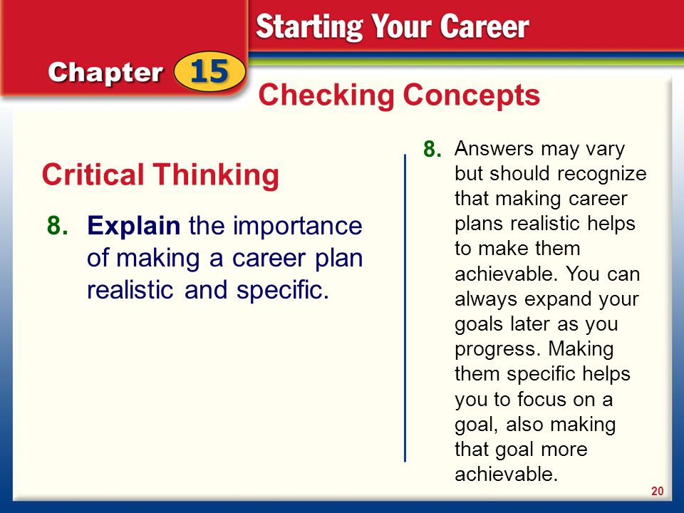 Checking Concepts Critical Thinking 8.