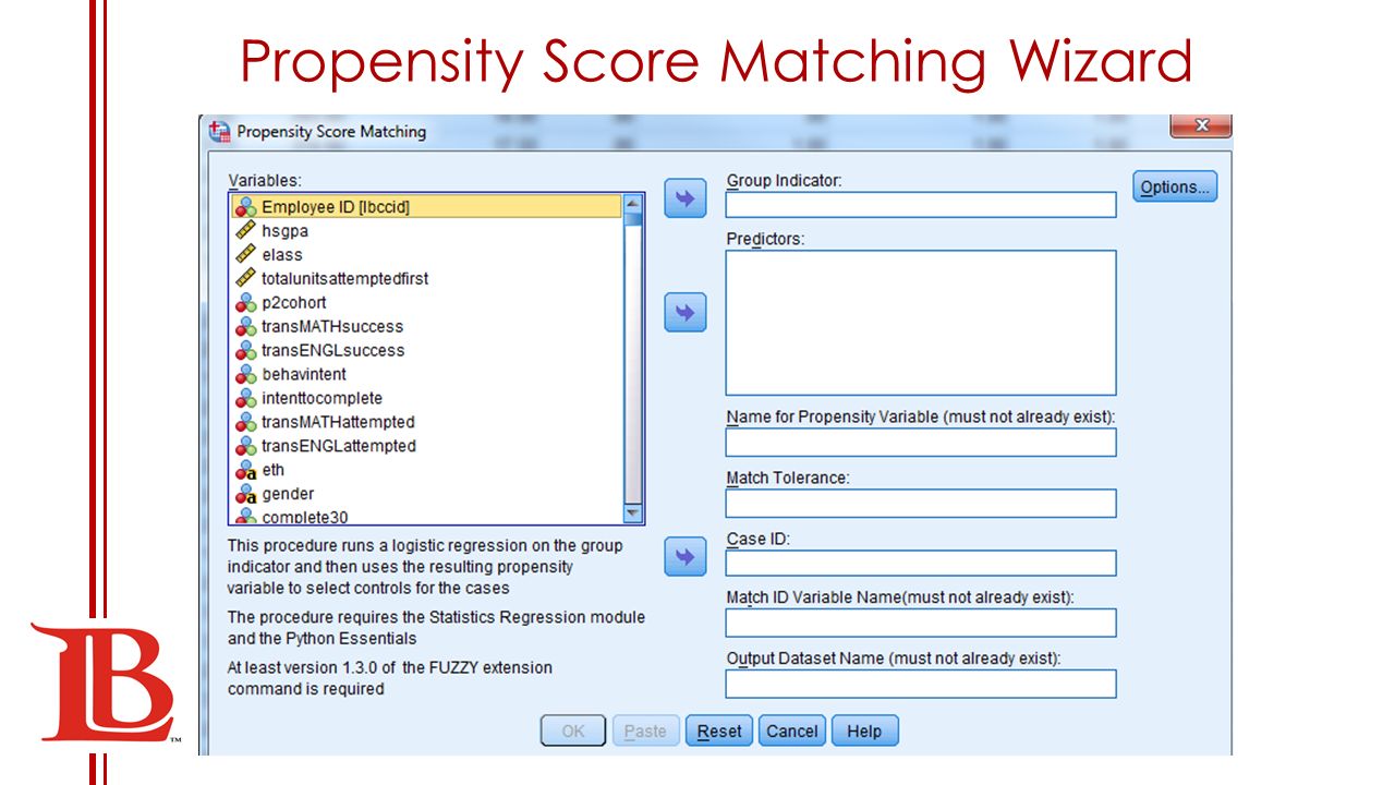 propensity score matching spss version 25
