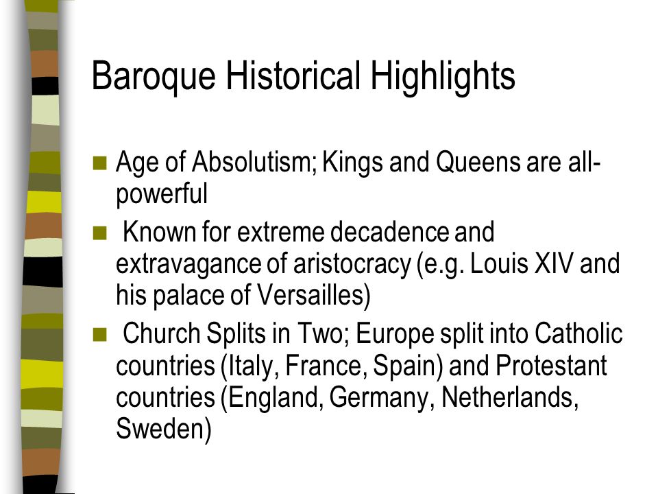 Baroque Historical Highlights