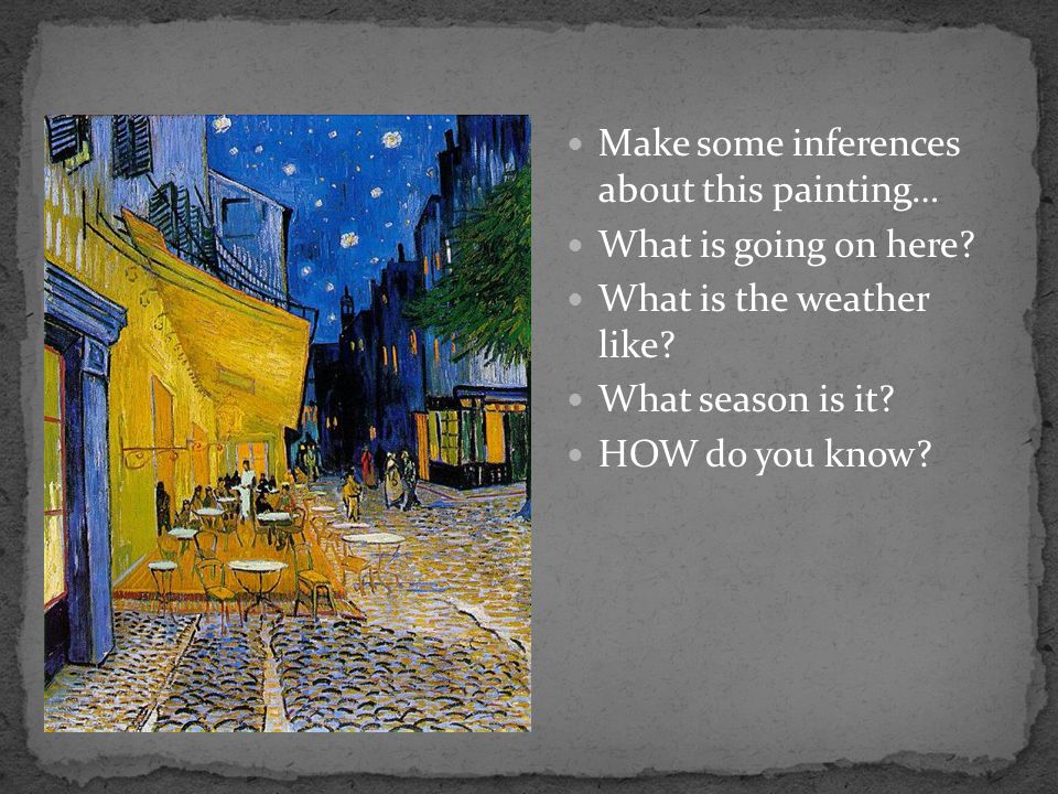 Using Artwork to Make Inferences - ppt download