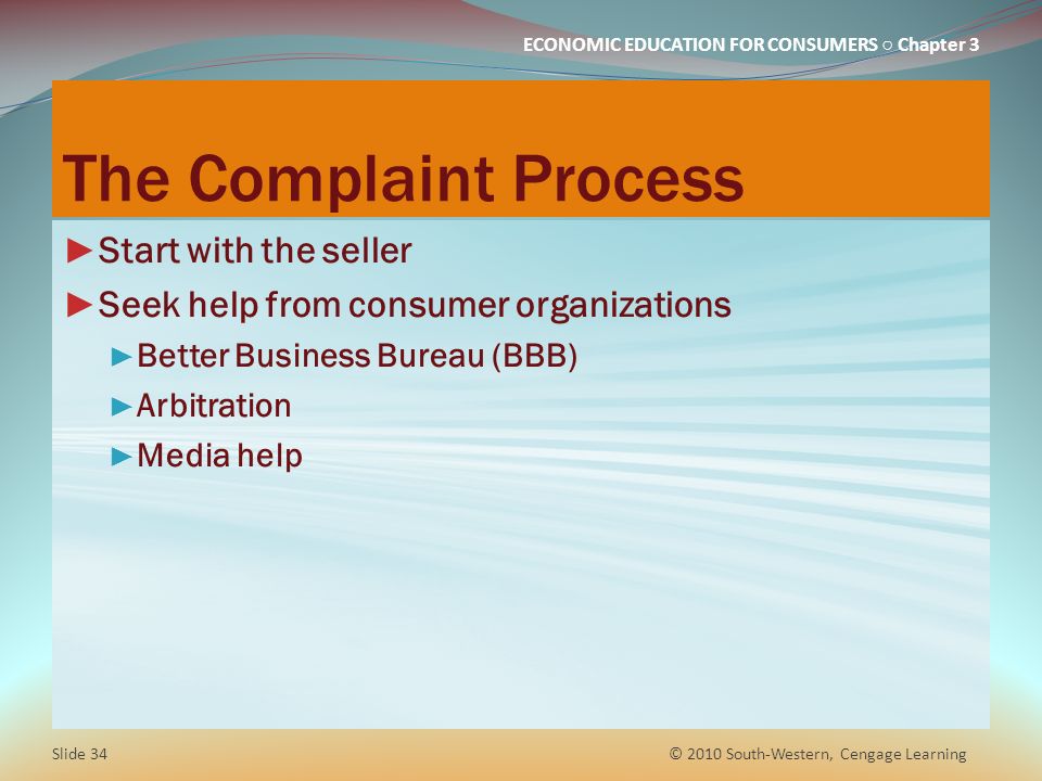 The Complaint Process Start with the seller