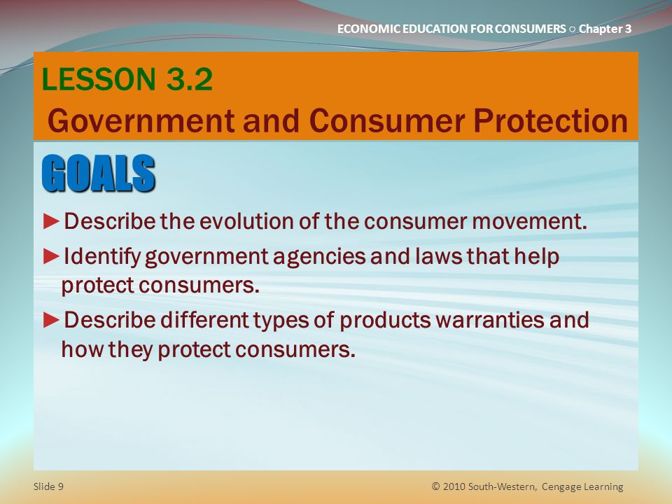 LESSON 3.2 Government and Consumer Protection