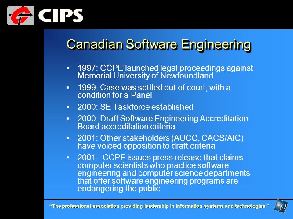 Software Engineering Program Accreditation Software Engineering Program Accreditation