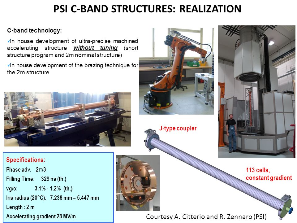 PSI C-BAND STRUCTURES: REALIZATION