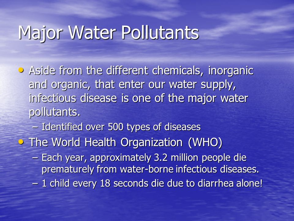 Major Water Pollutants