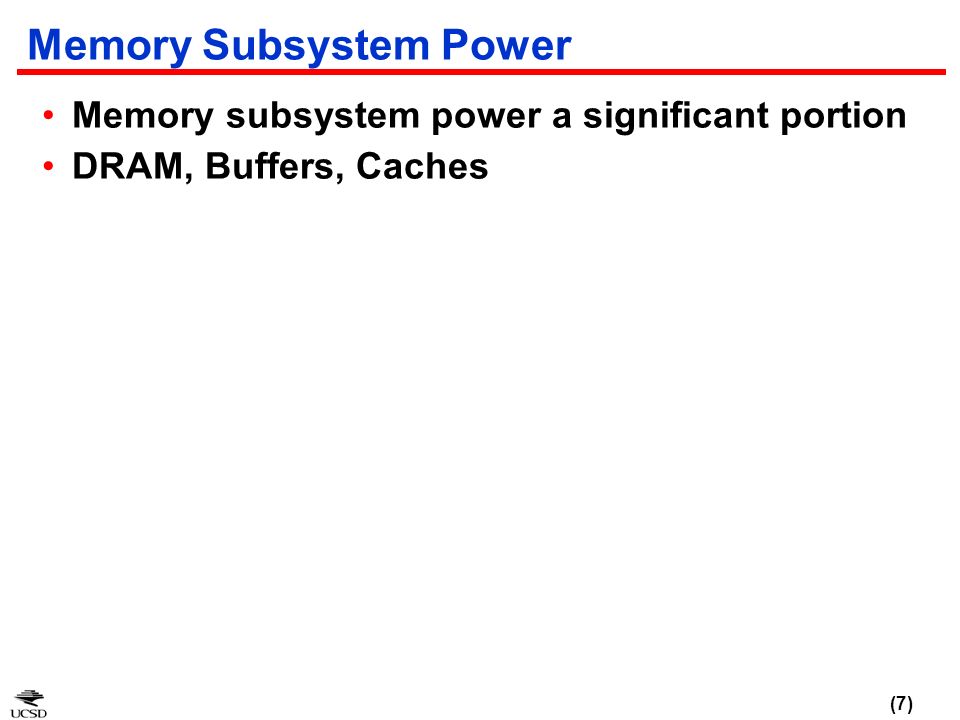 Memory Subsystem Power