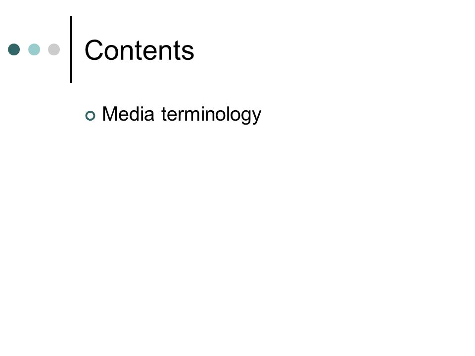 Media terminology