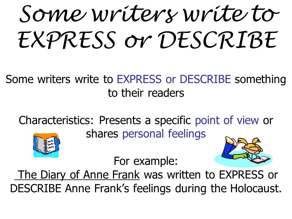Some writers write to EXPRESS or DESCRIBE