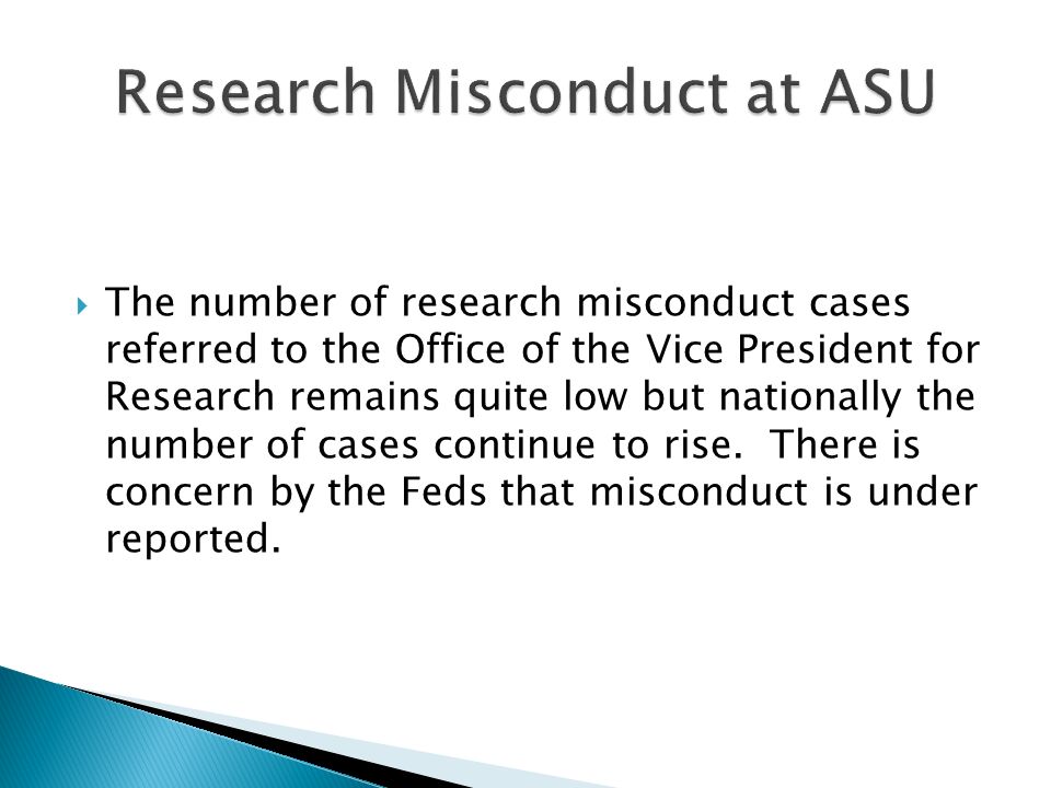 Research Misconduct at ASU