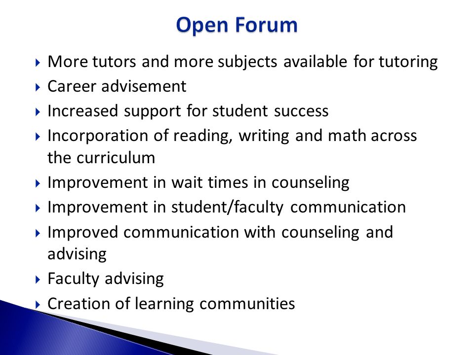 Open Forum More tutors and more subjects available for tutoring