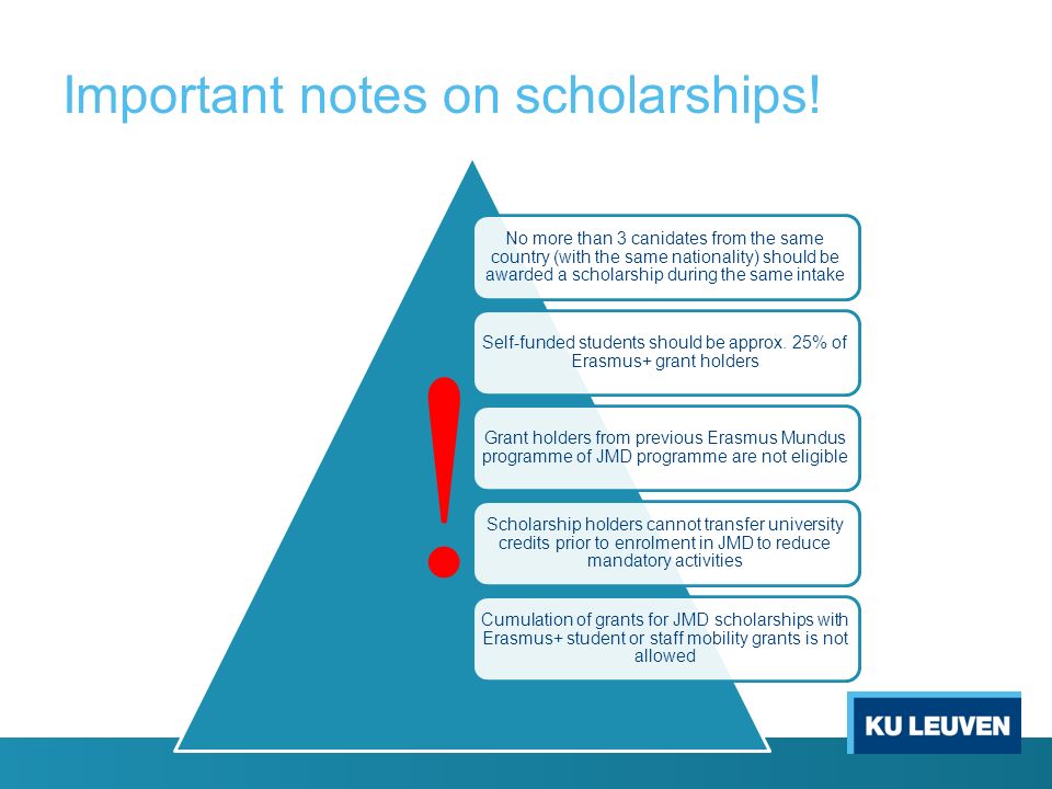 Important notes on scholarships!