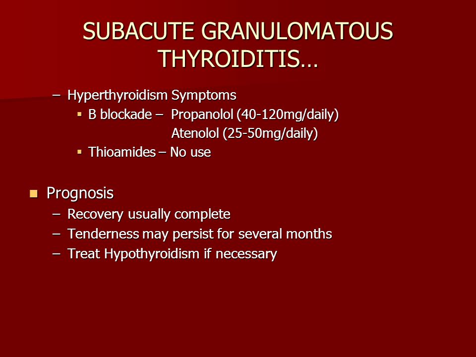 Szubakut granulomatosus thyreoiditis A legfontosabb tényezők - Pajzsmirigy Betegség - 