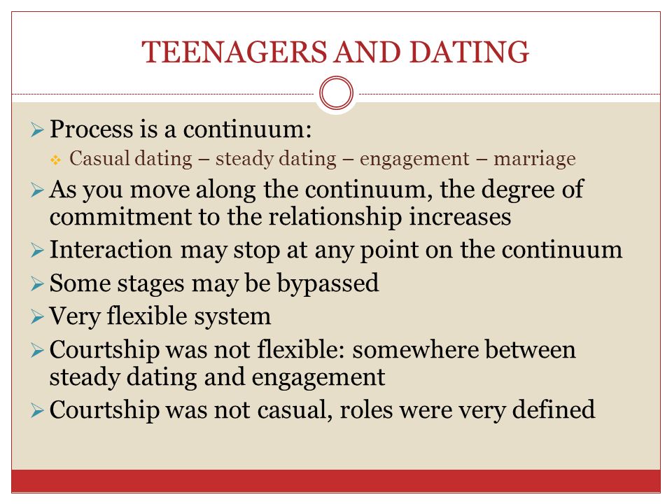 Stages of casual dating