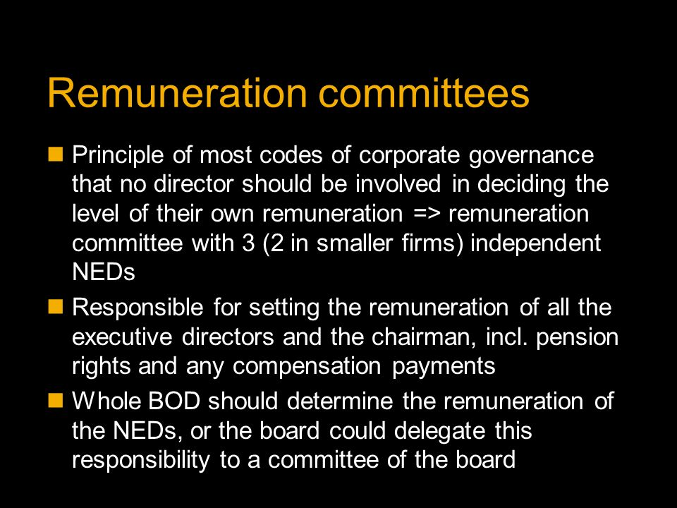 Remuneration committees