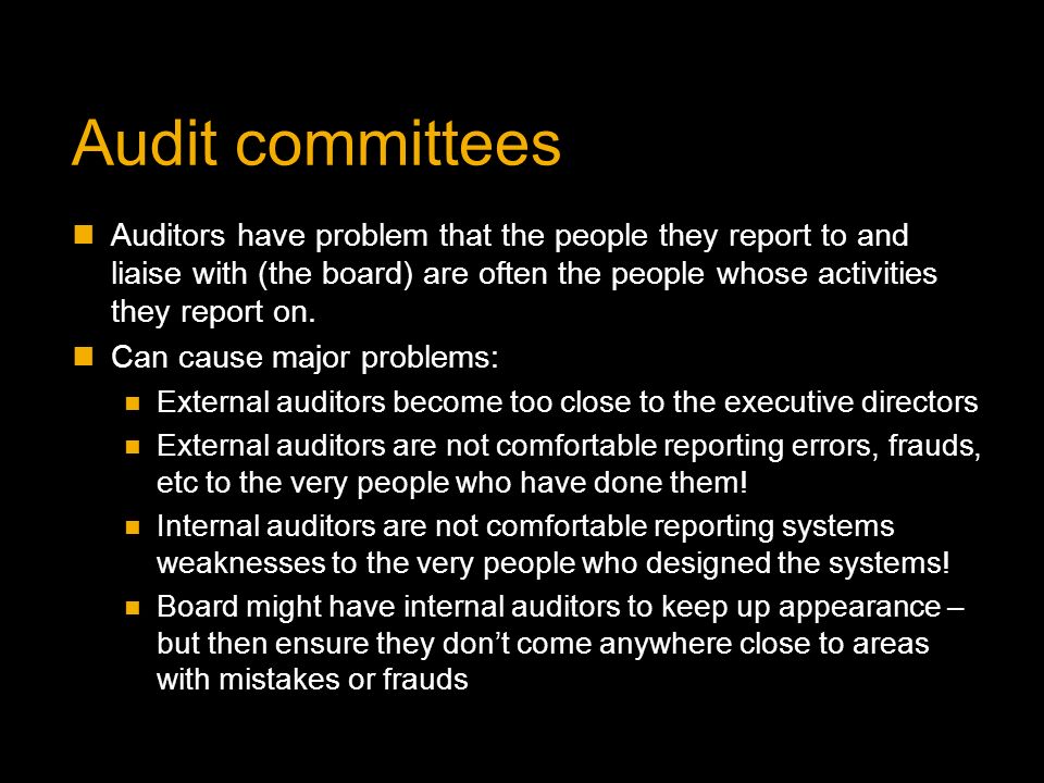 Audit committees