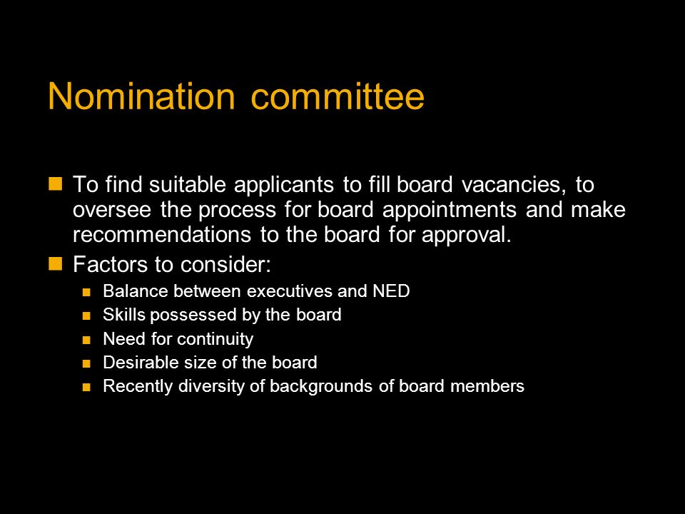 Nomination committee