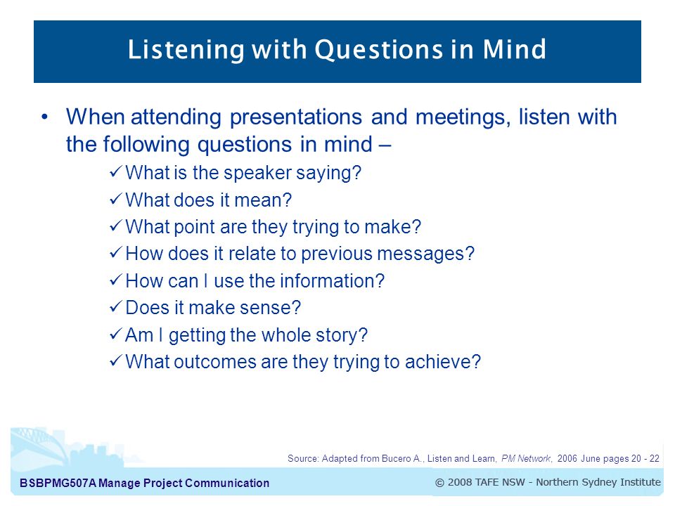Listening with Questions in Mind
