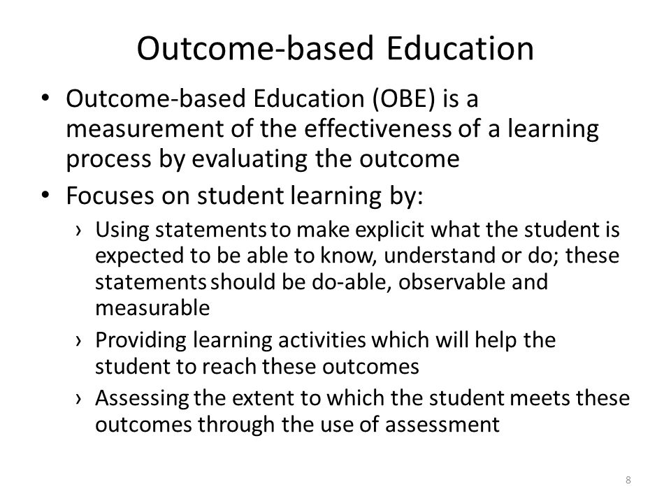 Outcome-based Education