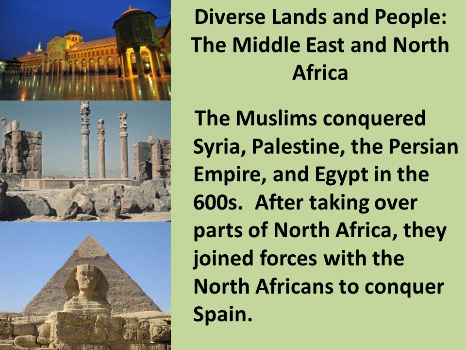 Diverse Lands and People: The Middle East and North Africa
