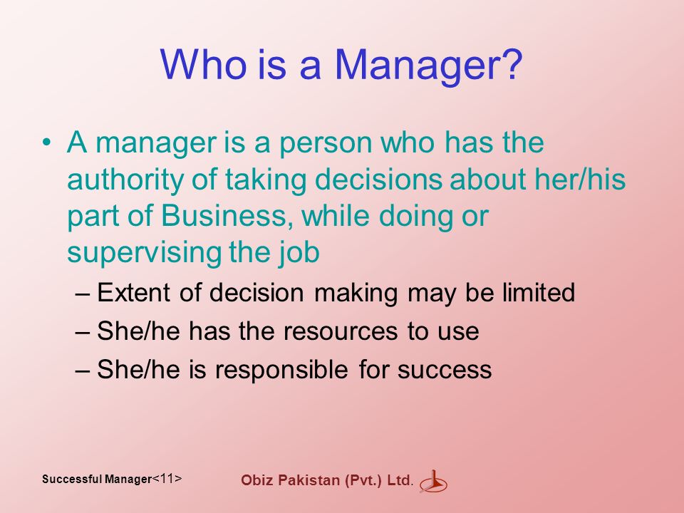 How to become a SUCCESSFUL MANAGER - ppt download
