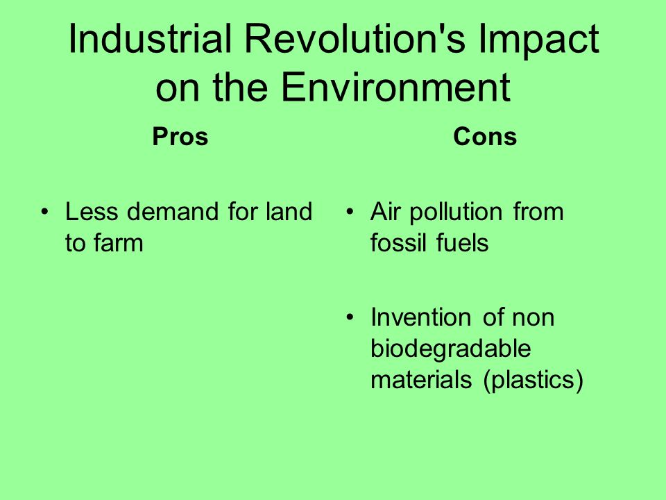 Industrial Revolution s Impact on the Environment