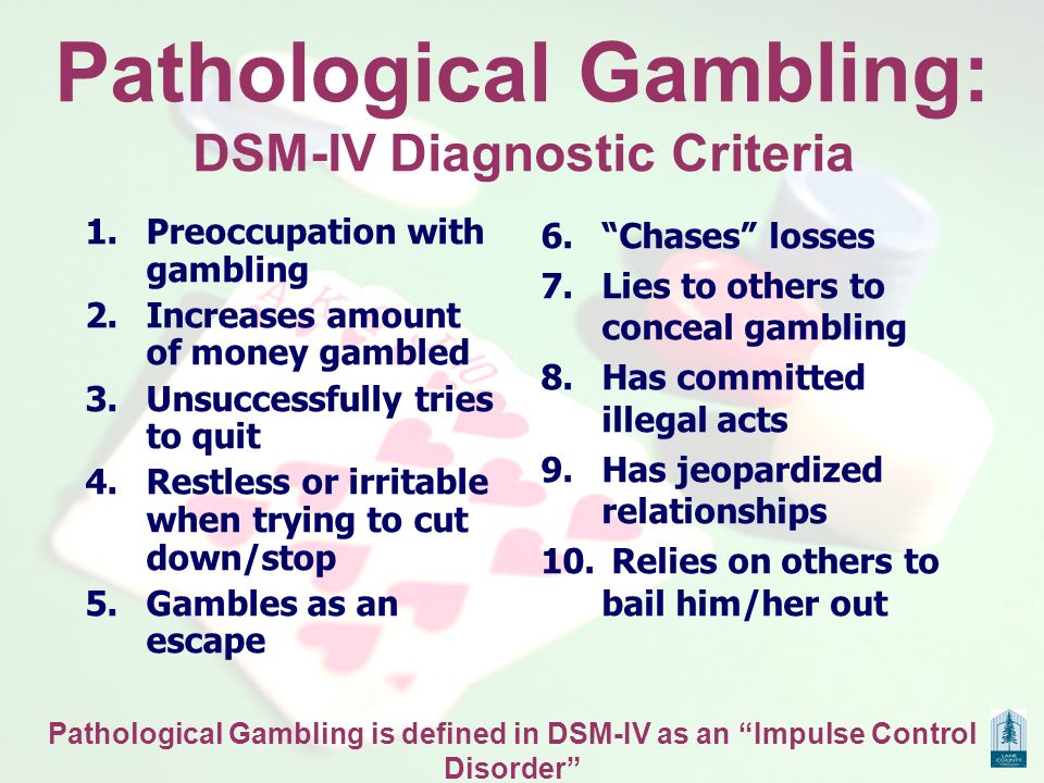 Gambler pathological compulsive gambler vs Types of