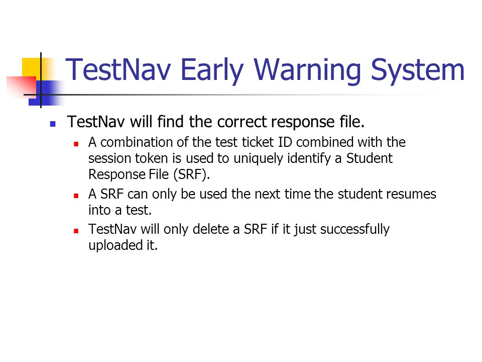 TestNav Early Warning System