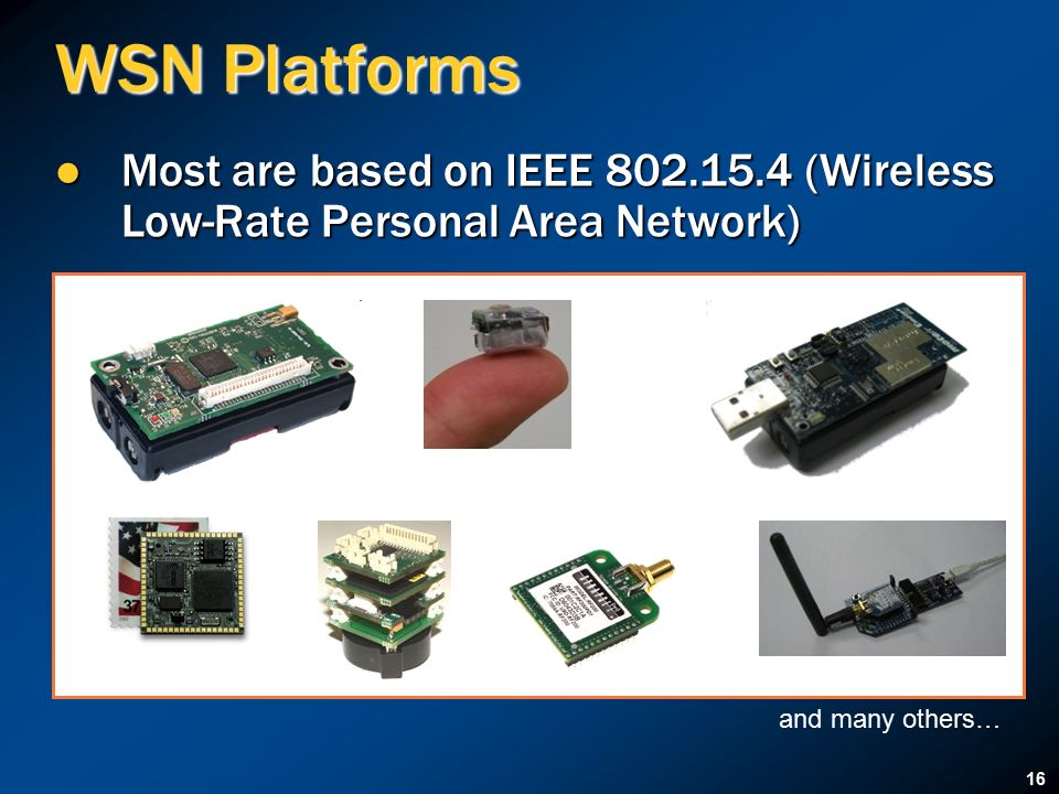 https://slideplayer.com/slide/6545187/23/images/16/WSN+Platforms+Most+are+based+on+IEEE+%28Wireless+Low-Rate+Personal+Area+Network%29+and+many+others%E2%80%A6.jpg