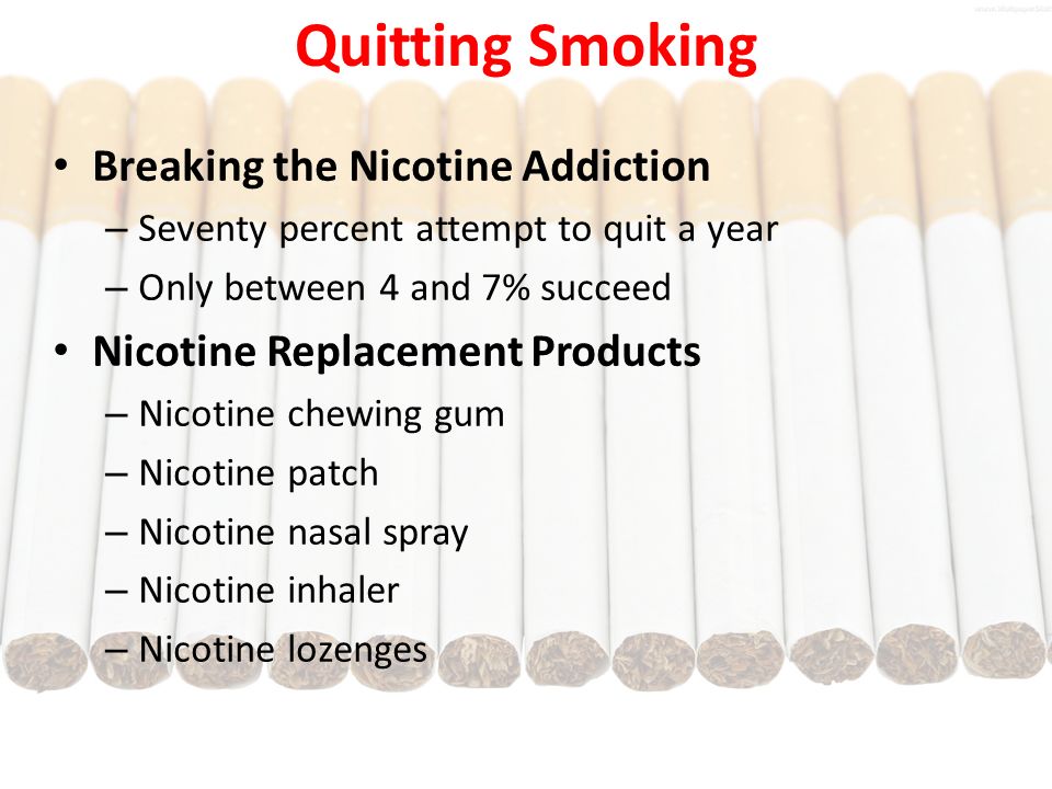 Quitting Smoking Breaking the Nicotine Addiction
